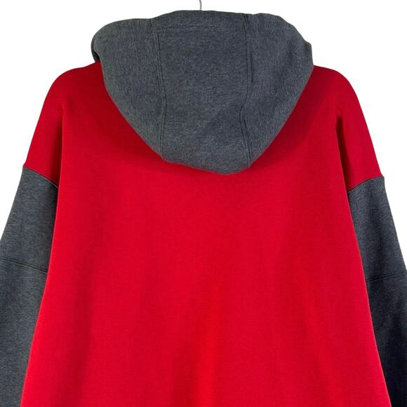 University of Georgia Bulldogs Nike Colorblock Pullover Hoodie Red - Picture 8 of 12